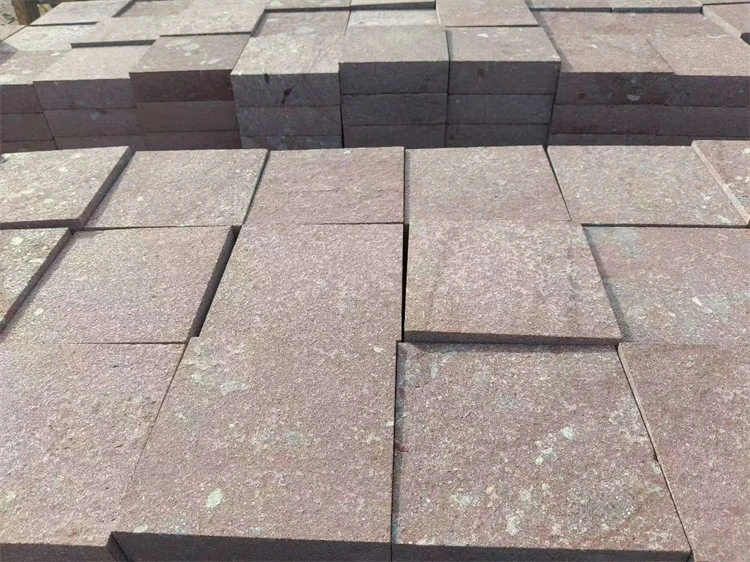 Red porphyry flamed tiles patio garden park driveway Red porphyry flamed tiles patio garden park driveway