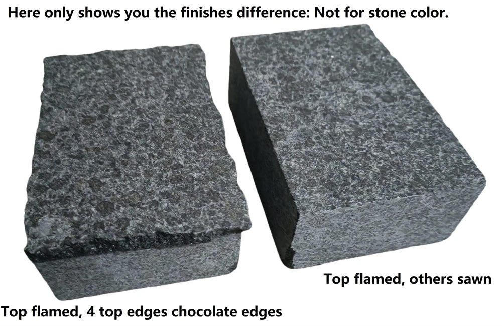 G684 Granite cobbles flamed top side G684 Granite cobbles flamed top side